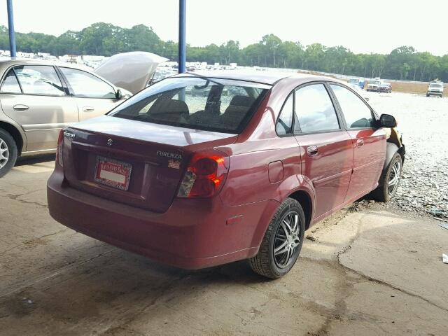 KL5JD52Z34K962620 - 2004 SUZUKI FORENZA S MAROON photo 4