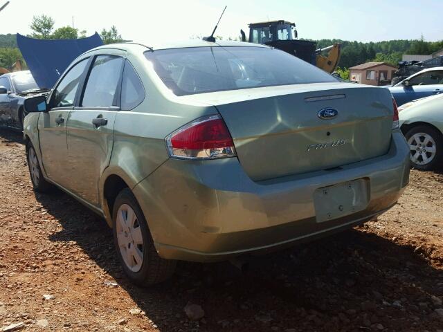 1FAHP34N88W114090 - 2008 FORD FOCUS S/SE GREEN photo 3