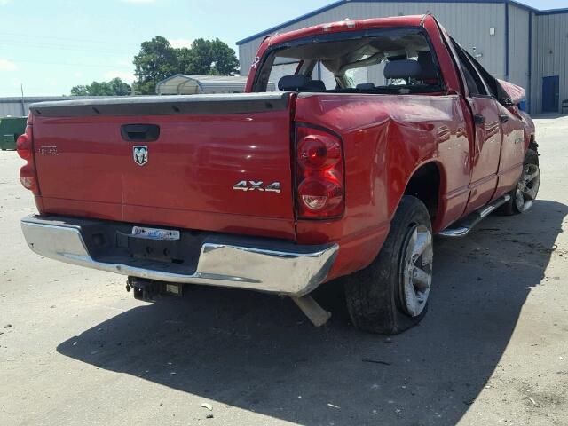 1D7HU18237S204623 - 2007 DODGE RAM 1500 RED photo 4