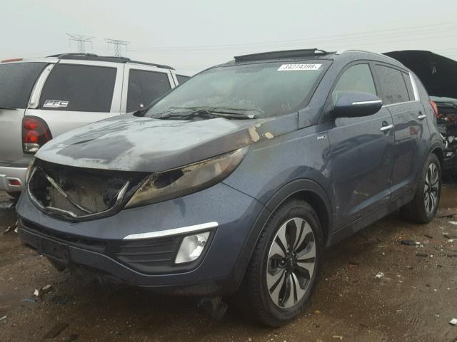 KNDPCCA6XD7359105 - 2013 KIA SPORTAGE S BLUE photo 2