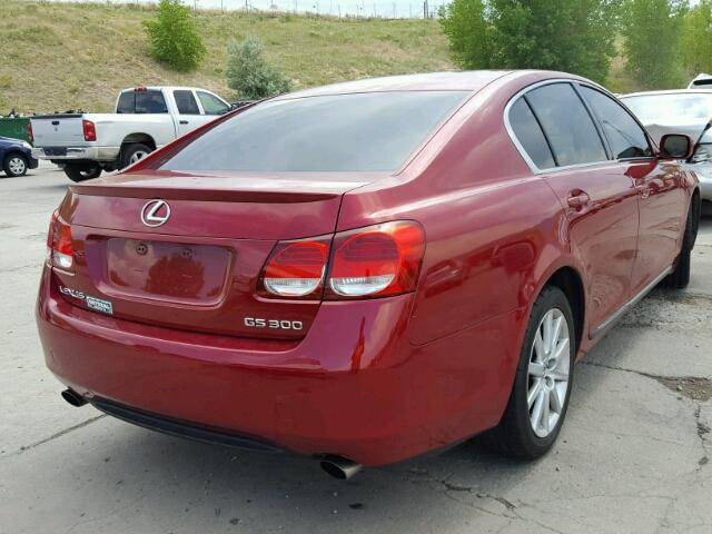 JTHBH96SX65043107 - 2006 LEXUS GS GENERAT RED photo 4