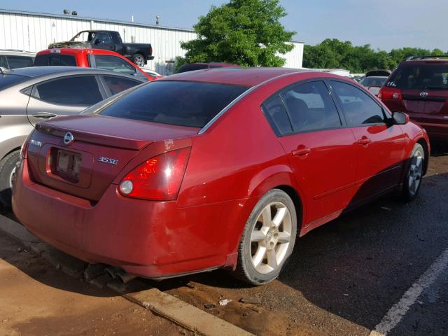 1N4BA41E65C839816 - 2005 NISSAN MAXIMA SE RED photo 4