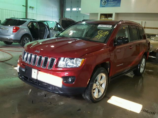 1J4NT1FB5BD155905 - 2011 JEEP COMPASS SP RED photo 2