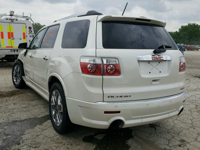 1GKKVTED4CJ386819 - 2012 GMC ACADIA DEN WHITE photo 3