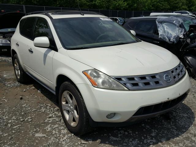 JN8AZ08W65W427629 - 2005 NISSAN MURANO SL WHITE photo 1