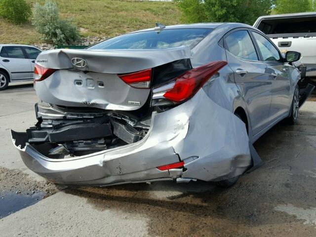 KMHDH4AEXFU254890 - 2015 HYUNDAI ELANTRA GRAY photo 4