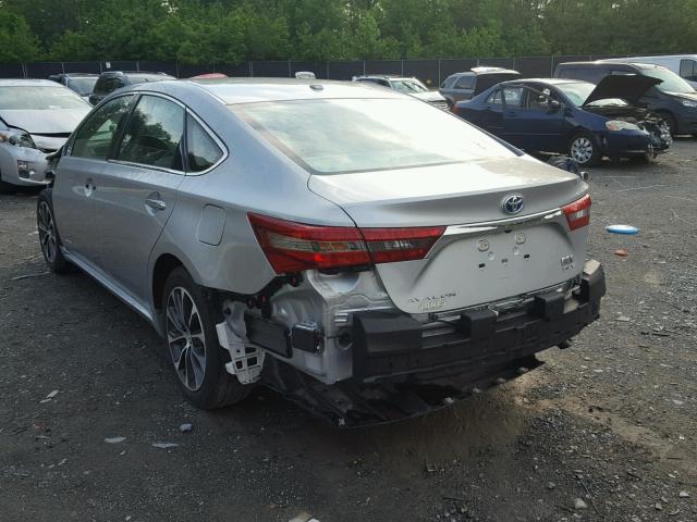 4T1BD1EB4GU049634 - 2016 TOYOTA AVALON HYB SILVER photo 3