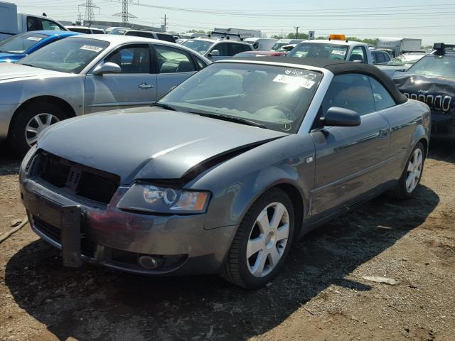 WAUAC48H96K007438 - 2006 AUDI A4 1.8 CAB GRAY photo 2