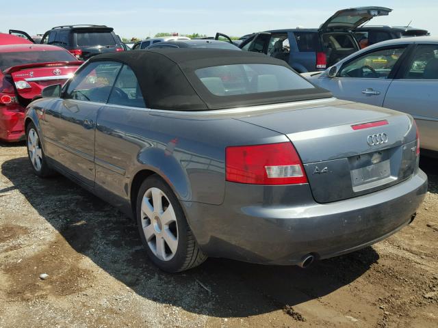 WAUAC48H96K007438 - 2006 AUDI A4 1.8 CAB GRAY photo 3