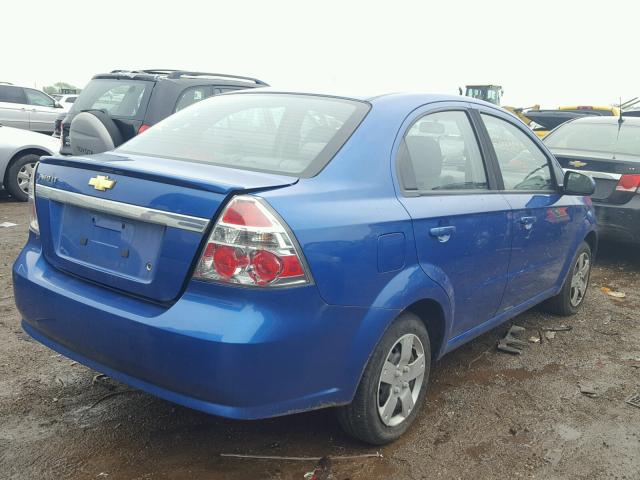 KL1TD5DE4AB120045 - 2010 CHEVROLET AVEO LS BLUE photo 4