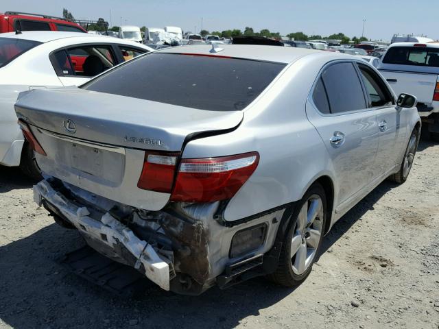 JTHGL46F475006792 - 2007 LEXUS LS 460L SILVER photo 4