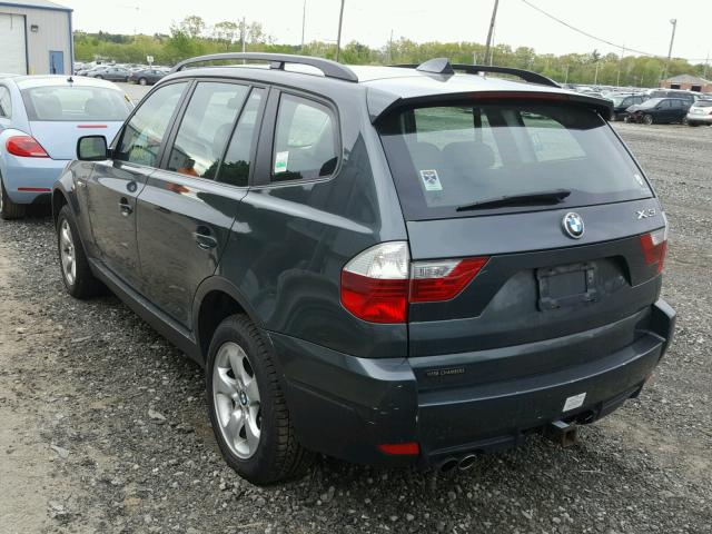 WBXPC93448WE78817 - 2008 BMW X3 3.0SI GRAY photo 3