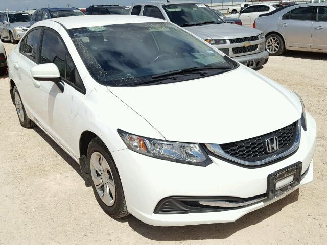 19XFB2F51FE078290 - 2015 HONDA CIVIC LX WHITE photo 1