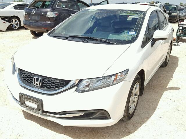 19XFB2F51FE078290 - 2015 HONDA CIVIC LX WHITE photo 2