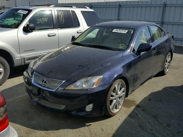 JTHBK262872029542 - 2007 LEXUS IS 250 BLUE photo 2