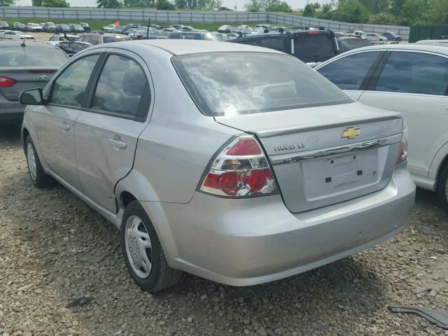 KL1TD5DE7BB214034 - 2011 CHEVROLET AVEO LS SILVER photo 3