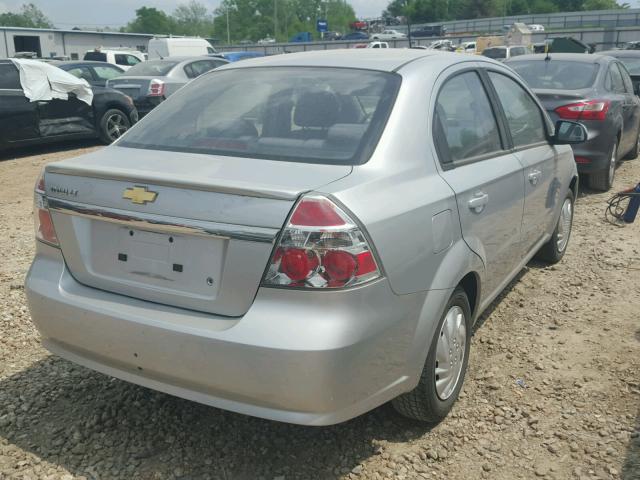 KL1TD5DE7BB214034 - 2011 CHEVROLET AVEO LS SILVER photo 4