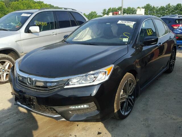 1HGCR2F16HA007203 - 2017 HONDA ACCORD SPO BLACK photo 2