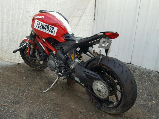 ZDM1RARR1DB071983 - 2013 DUCATI MONSTER 11 RED photo 3