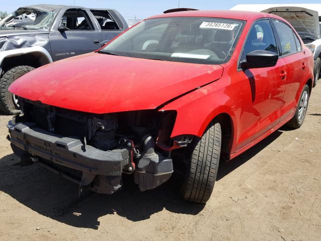 3VW2K7AJ0EM226172 - 2014 VOLKSWAGEN JETTA BASE 红色 照片 2