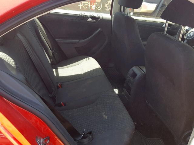 3VW2K7AJ0EM226172 - 2014 VOLKSWAGEN JETTA BASE 红色 照片 6