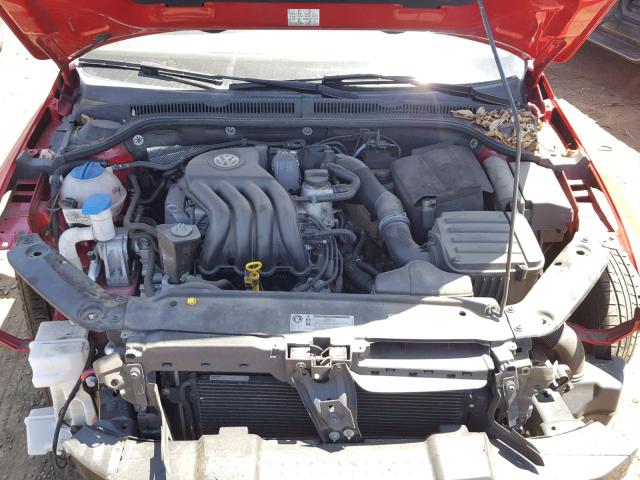 3VW2K7AJ0EM226172 - 2014 VOLKSWAGEN JETTA BASE 红色 照片 7
