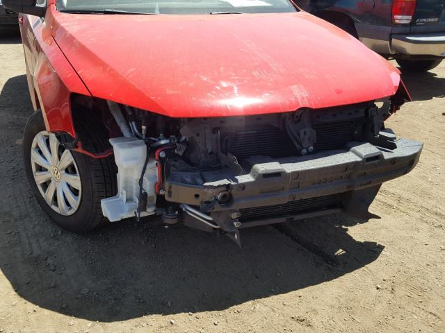 3VW2K7AJ0EM226172 - 2014 VOLKSWAGEN JETTA BASE 红色 照片 9