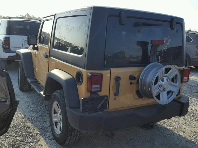 1C4AJWAG4DL674849 - 2013 JEEP WRANGLER S YELLOW photo 3