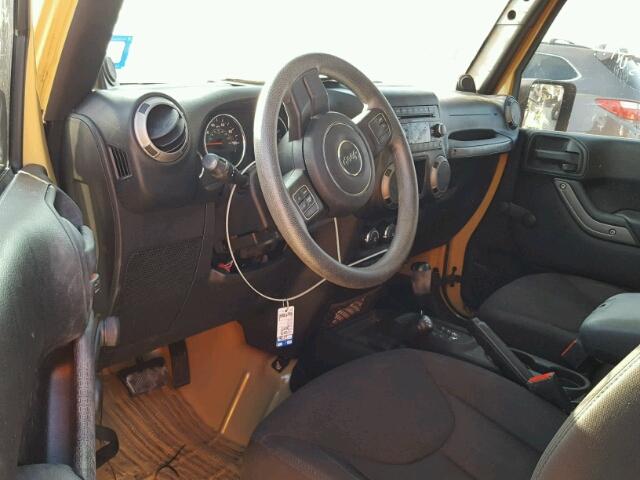 1C4AJWAG4DL674849 - 2013 JEEP WRANGLER S YELLOW photo 9