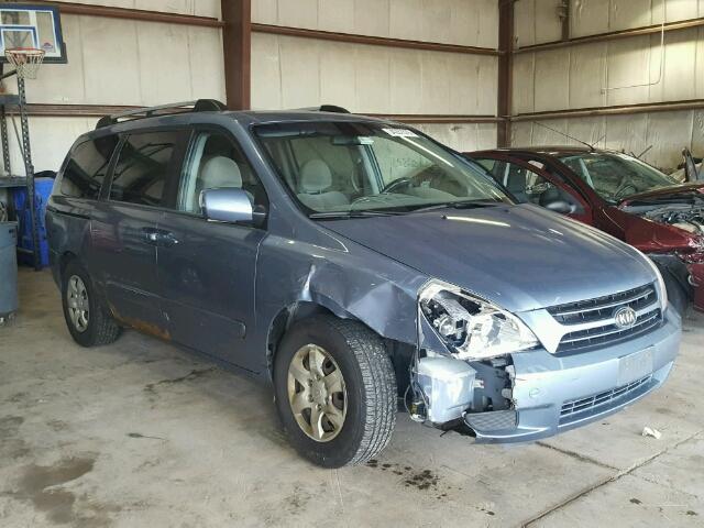 KNDMB233866055007 - 2006 KIA SEDONA EX BLUE photo 1