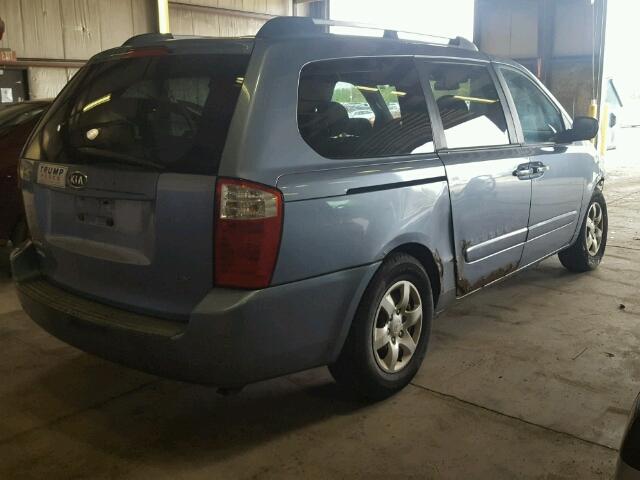 KNDMB233866055007 - 2006 KIA SEDONA EX BLUE photo 4