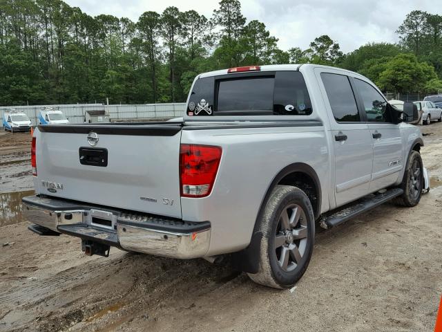 1N6BA0ED8FN511644 - 2015 NISSAN TITAN S SILVER photo 4