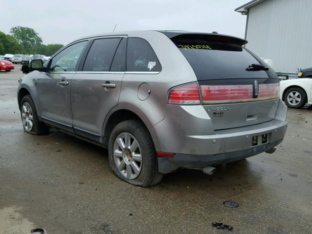 2LMDU88C58BJ34550 - 2008 LINCOLN MKX GRAY photo 3