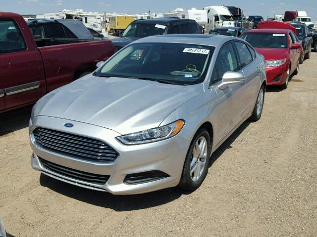 3FA6P0HD6ER126244 - 2014 FORD FUSION SE SILVER photo 2