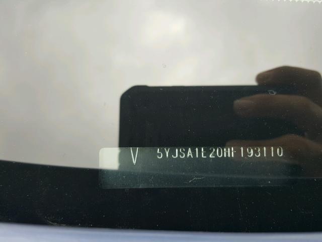 5YJSA1E20HF193110 - 2017 TESLA MODEL S BLUE photo 10