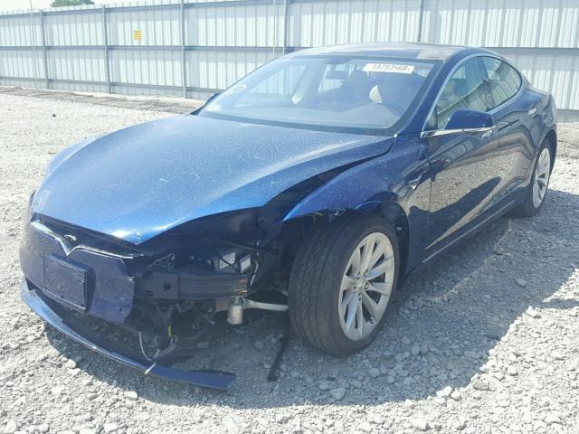 5YJSA1E20HF193110 - 2017 TESLA MODEL S BLUE photo 2