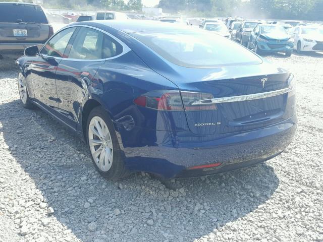 5YJSA1E20HF193110 - 2017 TESLA MODEL S BLUE photo 3
