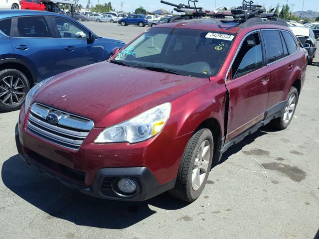 4S4BRBLC3D3253779 - 2013 SUBARU OUTBACK 2. RED photo 2