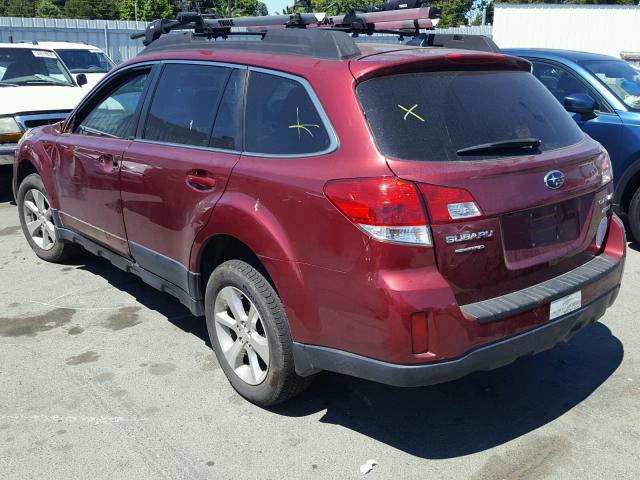 4S4BRBLC3D3253779 - 2013 SUBARU OUTBACK 2. RED photo 3