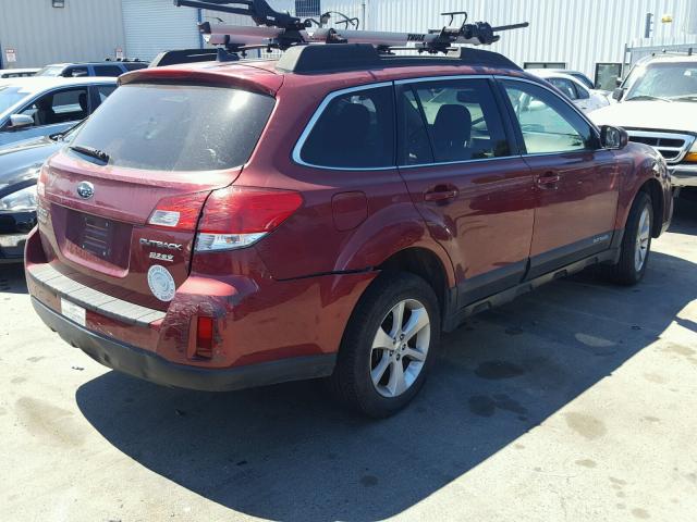4S4BRBLC3D3253779 - 2013 SUBARU OUTBACK 2. RED photo 4