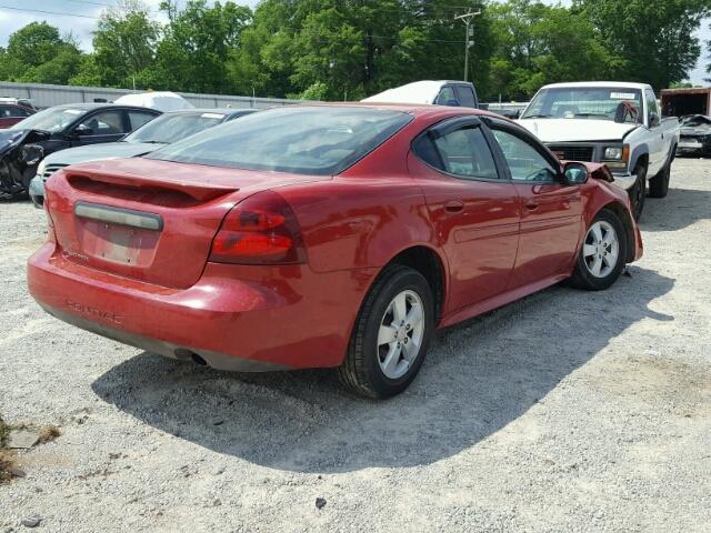 2G2WP552781145831 - 2008 PONTIAC GRAND PRIX წითელი ფოტო 4