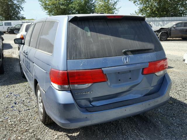 5FNRL3H29AB005173 - 2010 HONDA ODYSSEY LX BLUE photo 3