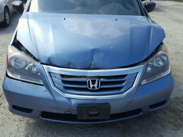 5FNRL3H29AB005173 - 2010 HONDA ODYSSEY LX BLUE photo 7