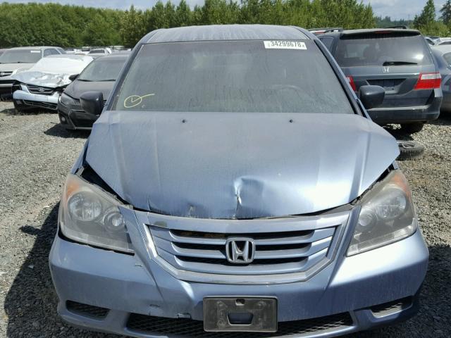 5FNRL3H29AB005173 - 2010 HONDA ODYSSEY LX BLUE photo 9