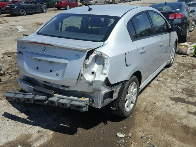 3N1AB6AP2AL654891 - 2010 NISSAN SENTRA 2.0 SILVER photo 4