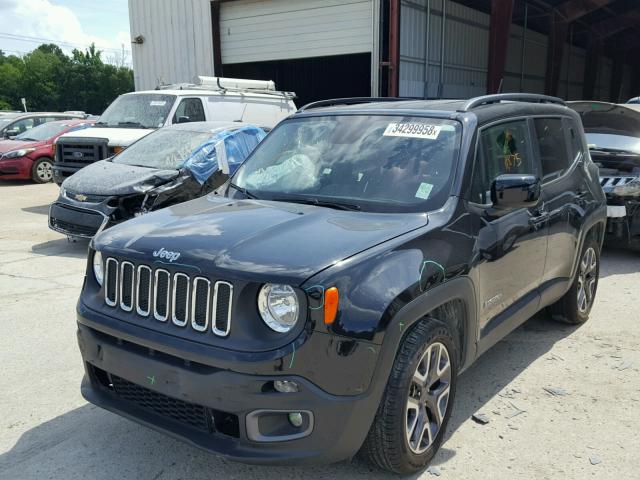 ZACCJABT4GPD82268 - 2016 JEEP RENEGADE L BLACK photo 2