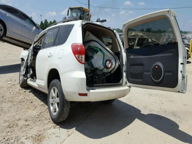 JTMBK31V585061776 - 2008 TOYOTA RAV4 LTD WHITE photo 3