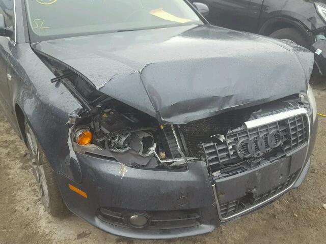 WAUDH68E08A167524 - 2008 AUDI A4 3.2 QUA GRAY photo 9