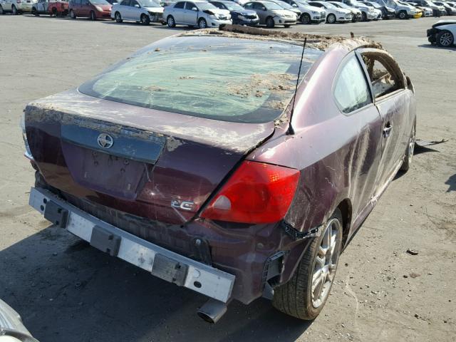 JTKDE177260138314 - 2006 TOYOTA SCION TC 勃艮第红 照片 4