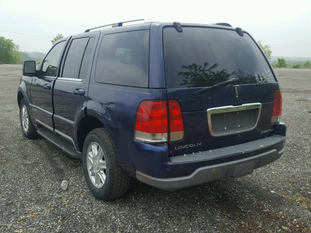 5LMEU88H54ZJ32149 - 2004 LINCOLN AVIATOR 蓝色 照片 3